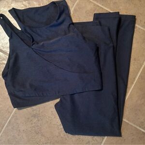 ON Cloud+ Light Support Sports Bra & Leggings- Navy color
